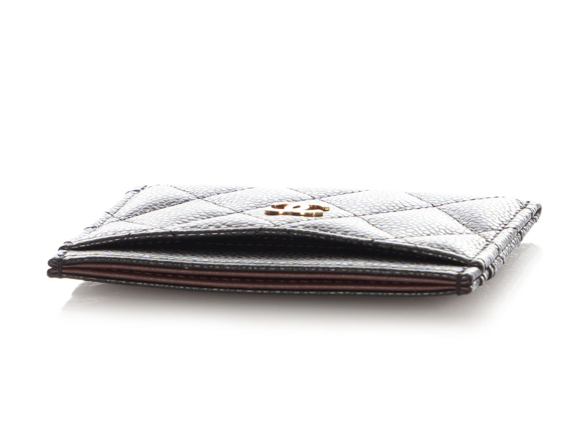Chanel Black Quilted Caviar Classic Card Case