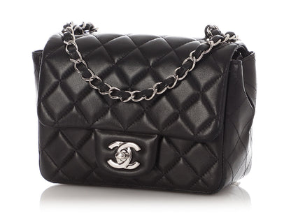 Chanel Mini Black Quilted Lambskin Classic