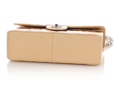 Chanel Jumbo Beige Quilted Caviar Classic Double Flap