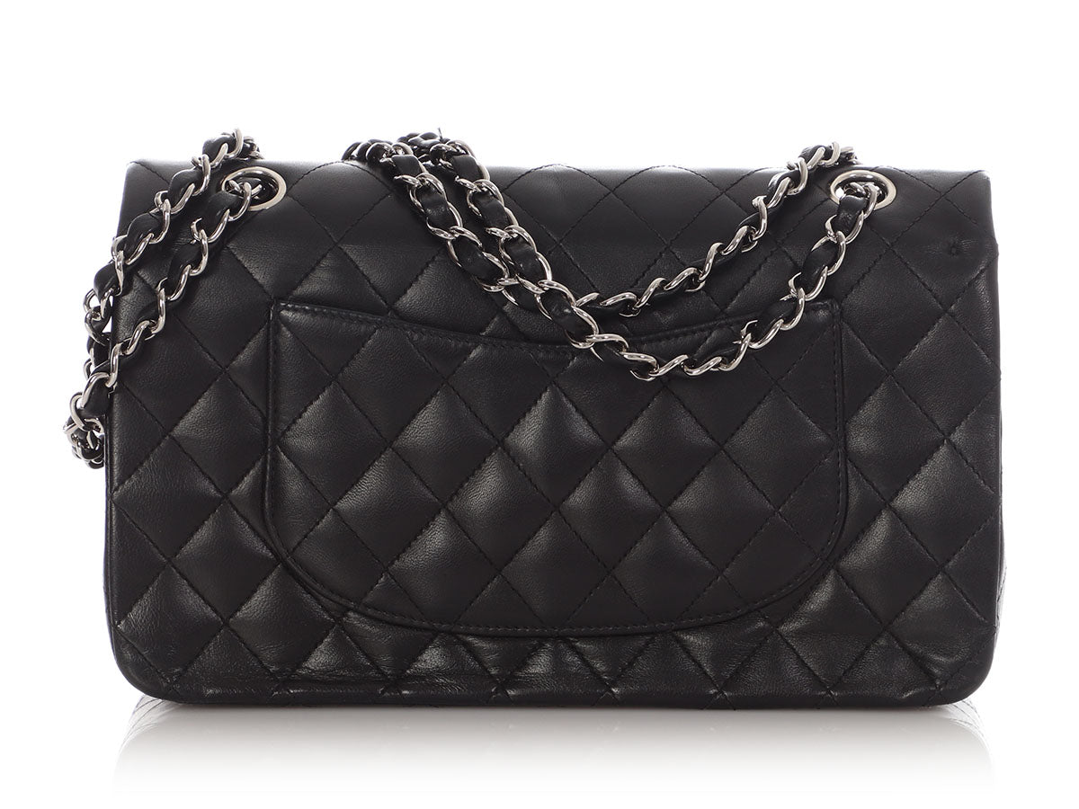 Chanel Medium Black Quilted Lambskin Classic Double Flap