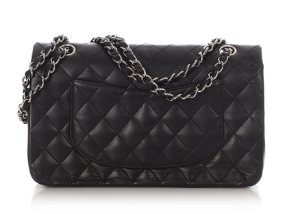 Chanel Medium Black Quilted Lambskin Classic Double Flap