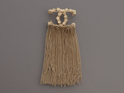 Chanel Pearl CC Chain Fringe Brooch