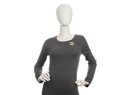 Chanel Medium Crystal CC Logo Brooch