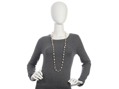 Chanel Pearl and Crystal CC Long Necklace