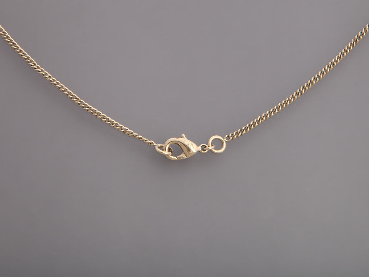 Chanel Pearl CC Logo Drop Necklace
