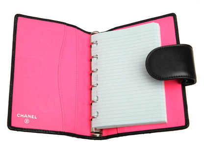 Chanel Small Black and White Cambon Ring Agenda