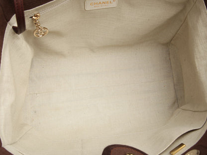Chanel Medium Brown Deauville Shopping Tote