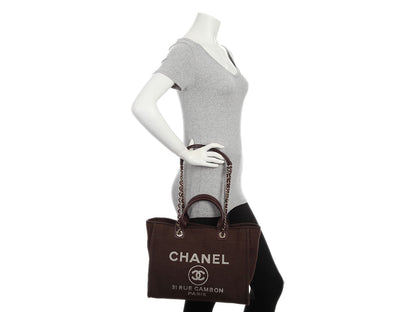 Chanel Medium Brown Deauville Shopping Tote