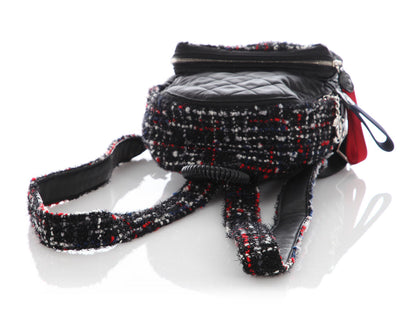 Chanel Mini Black Tweed and Satin Backpack