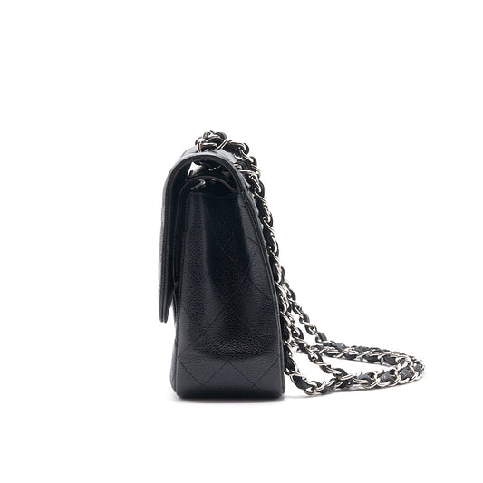 Chanel Jumbo Size Double Flap Caviar with Silver Hardware