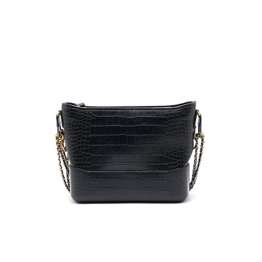 Chanel’s Medium Gabrielle Hobo Bag Crocodile Embossed Calfskin Black