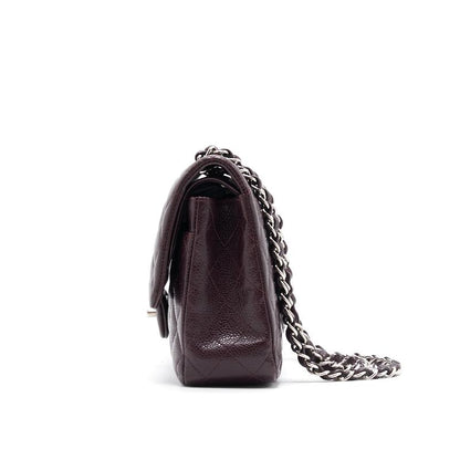 Chanel Medium cavier Classical double flap burgundy with