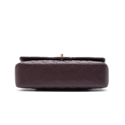 Chanel Medium cavier Classical double flap burgundy with