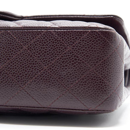 Chanel Medium cavier Classical double flap burgundy with
