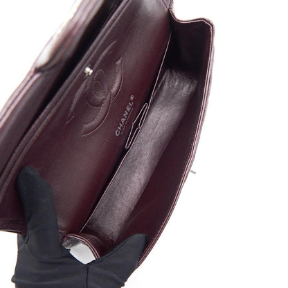 Chanel Medium cavier Classical double flap burgundy with