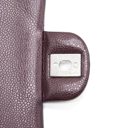 Chanel Medium cavier Classical double flap burgundy with