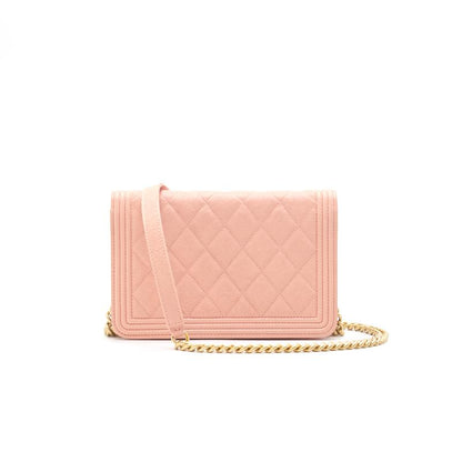 Chanel Boy Chanel Wallet on Chain cavier Pink with
