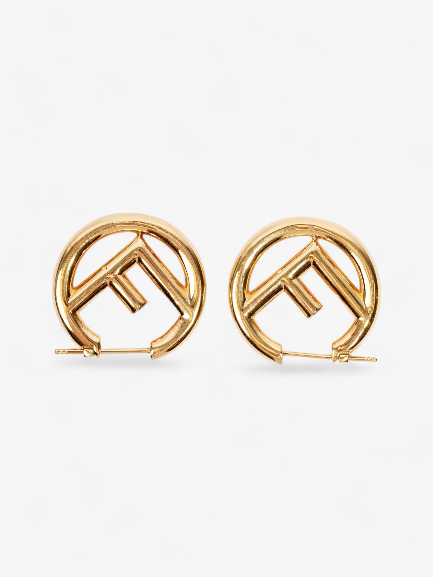 Fendi F is for Fendi Earrings Gold Base Metal