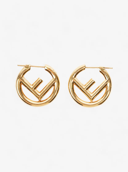Fendi F is for Fendi Earrings Gold Base Metal