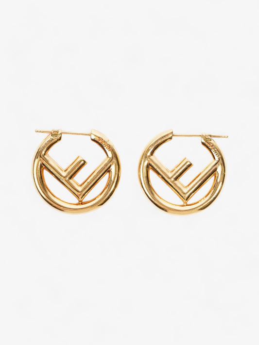 Fendi F is for Fendi Earrings Gold Base Metal