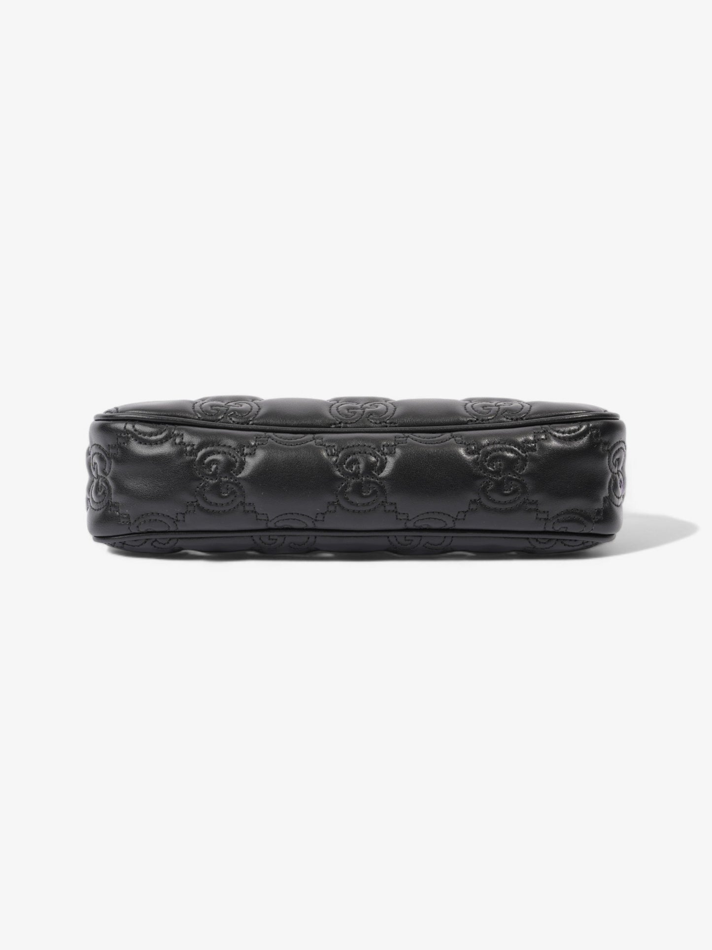 Gucci GG Shoulder Bag Black Matelasse Leather Small