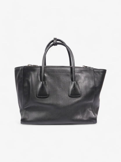 Prada Twin Pocket Tote Black Leather Medium