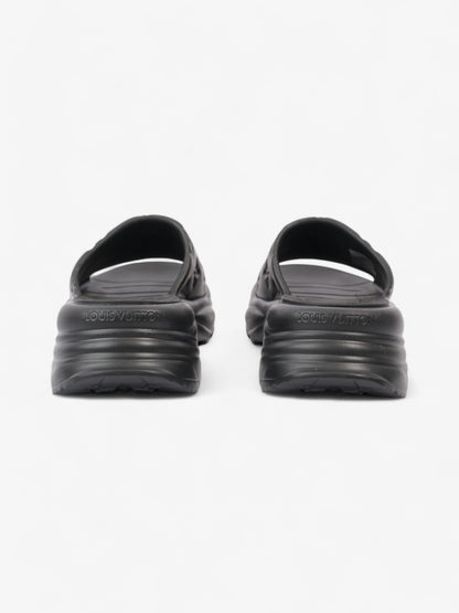 Louis Vuitton Monogram Slides Black Rubber EU 38 UK 5