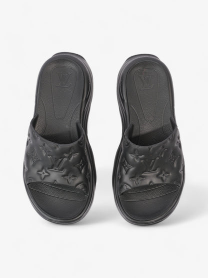 Louis Vuitton Monogram Slides Black Rubber EU 38 UK 5