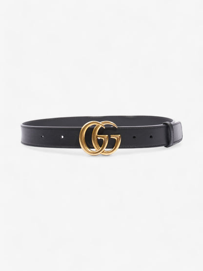 Gucci GG Marmont Thin Belt Black Leather 70cm / 28"