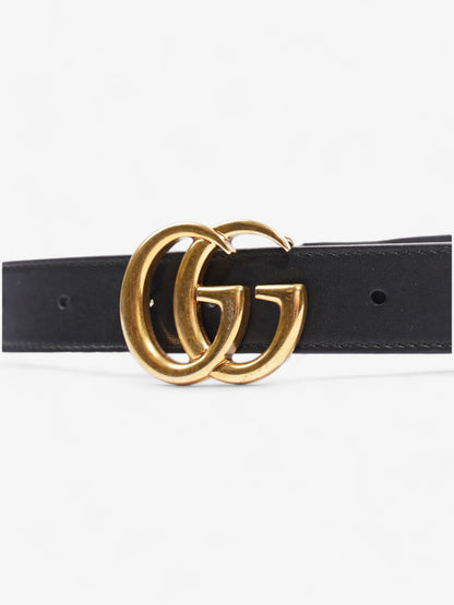 Gucci GG Marmont Thin Belt Black Leather 70cm / 28"