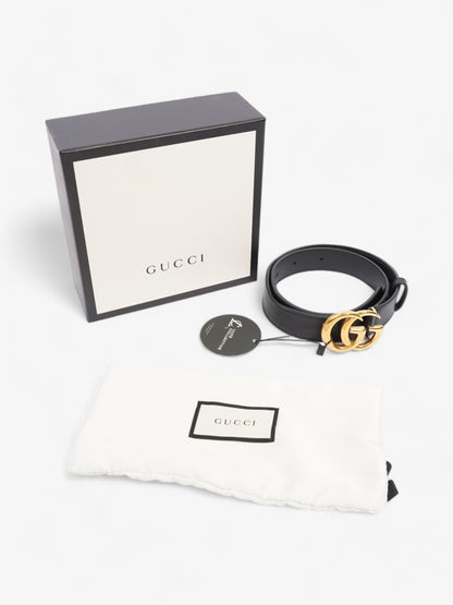 Gucci GG Marmont Thin Belt Black Leather 70cm / 28"