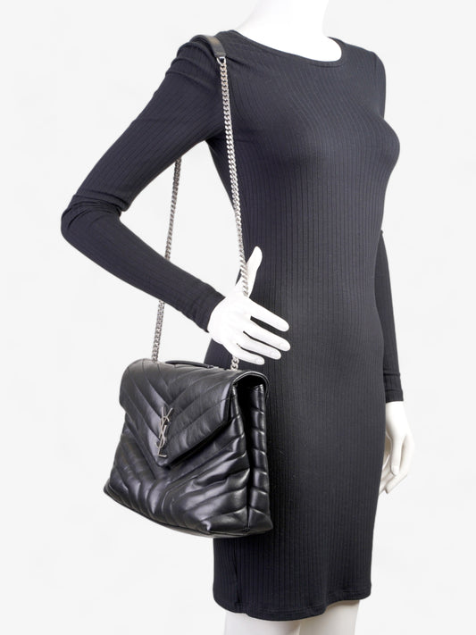 Saint Laurent Lou Lou Medium Black Leather