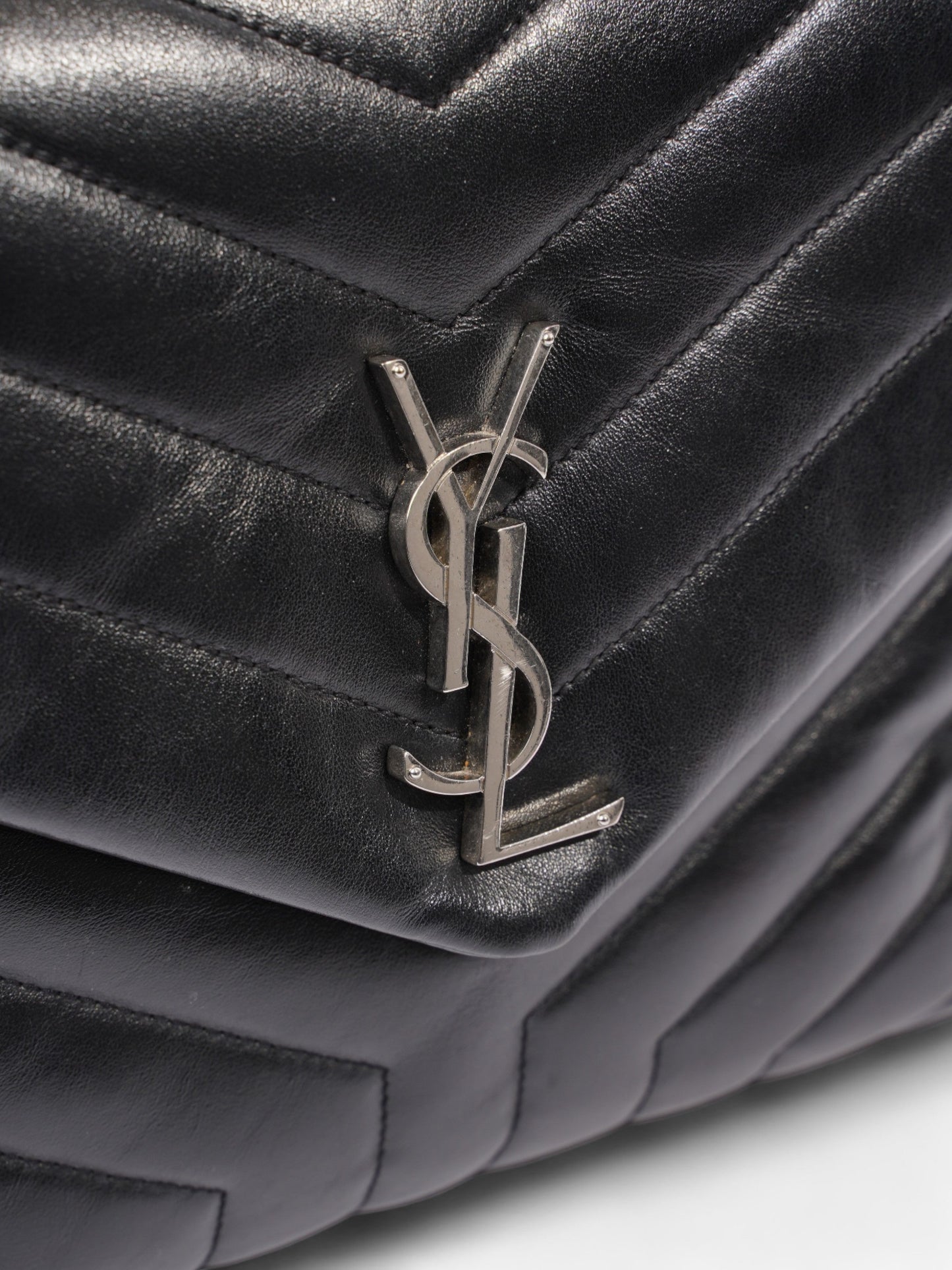 Saint Laurent Lou Lou Medium Black Leather