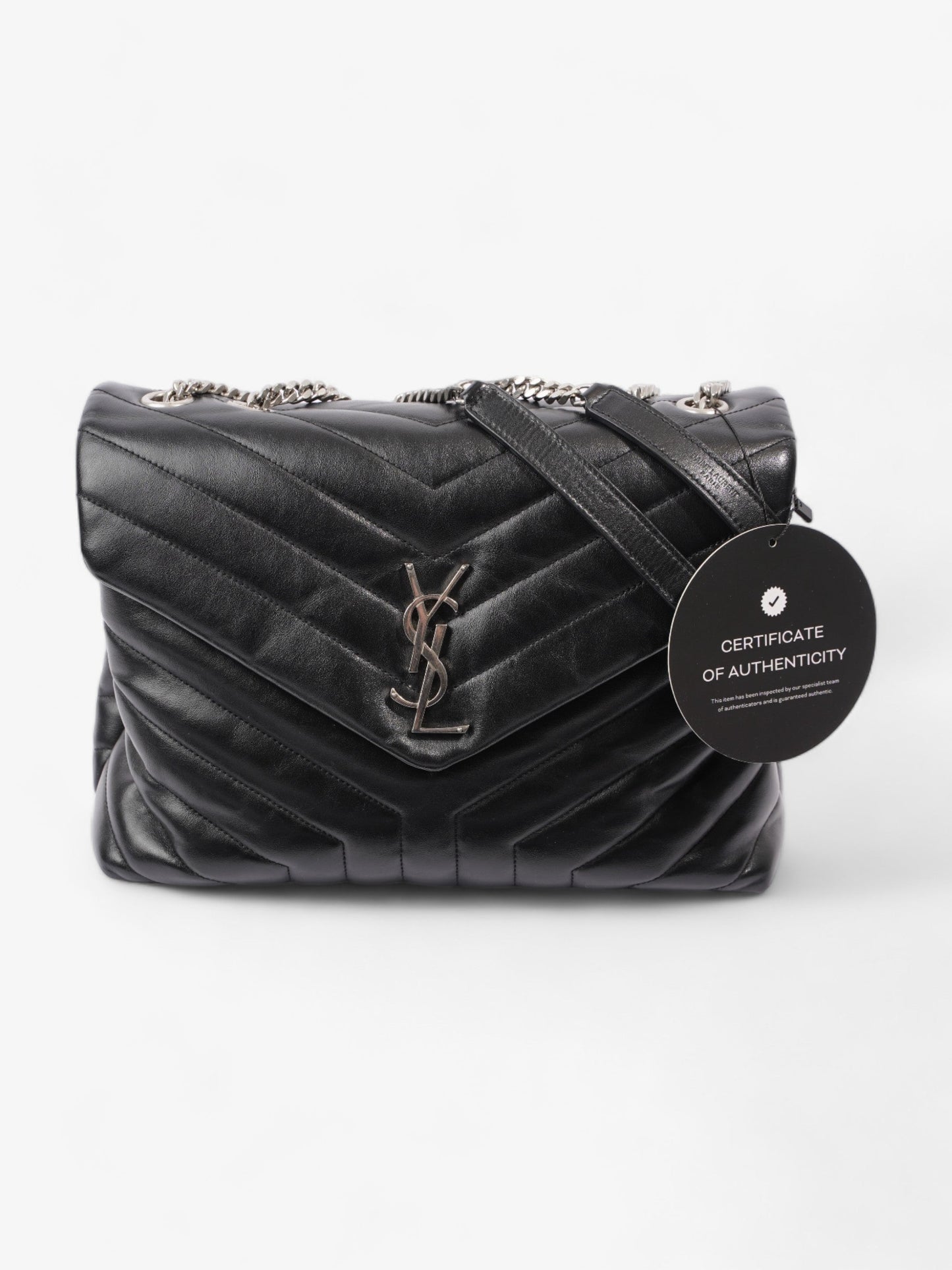 Saint Laurent Lou Lou Medium Black Leather