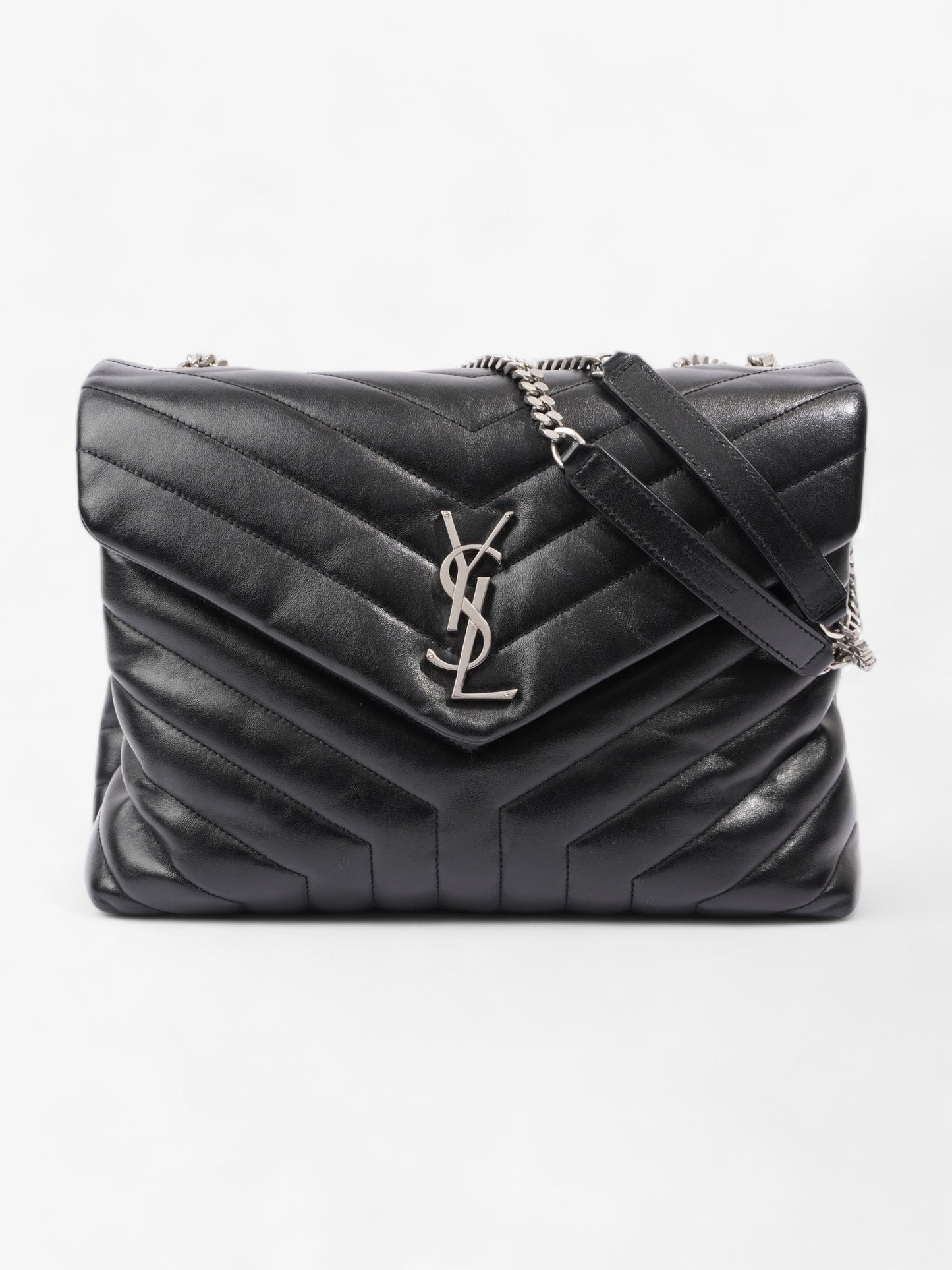 Saint Laurent Lou Lou Medium Black Leather