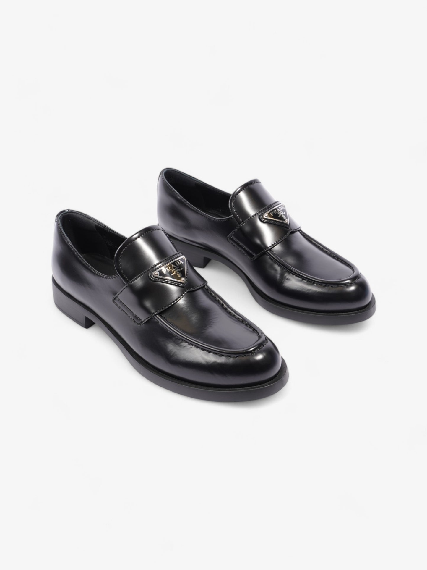 Prada Ritch Erani Loafer Black Leather EU 37.5 UK 4.5