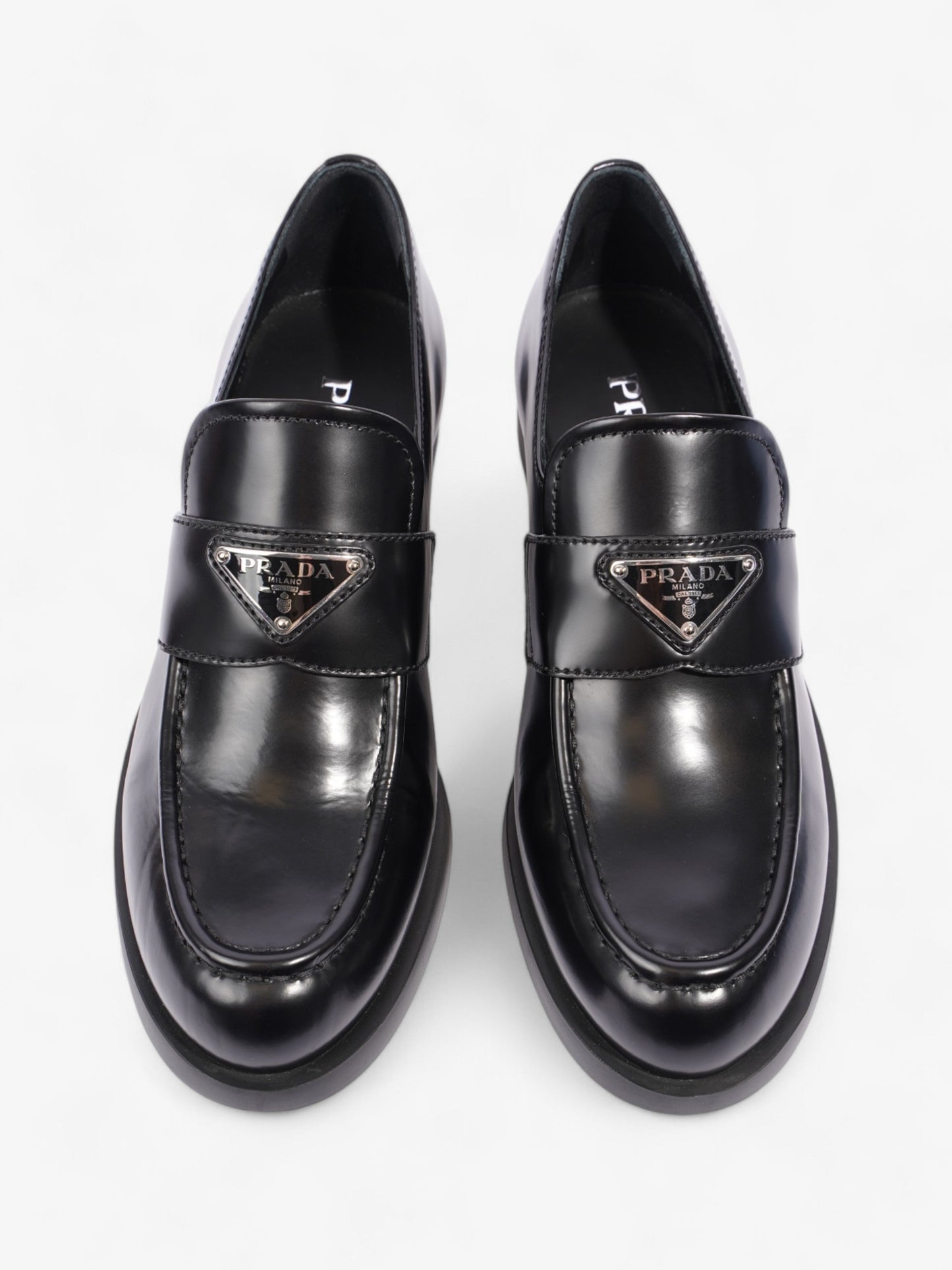 Prada Ritch Erani Loafer Black Leather EU 37.5 UK 4.5
