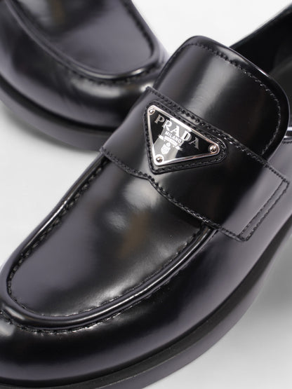 Prada Ritch Erani Loafer Black Leather EU 37.5 UK 4.5