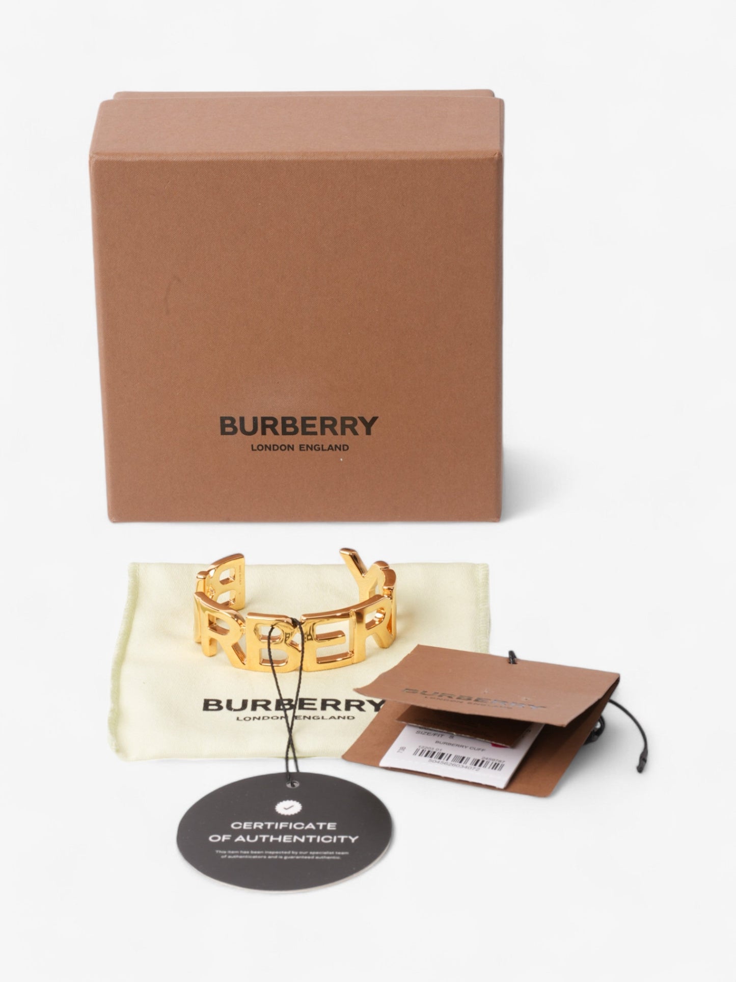 Burberry Burberry Cuff Gold Brass Small