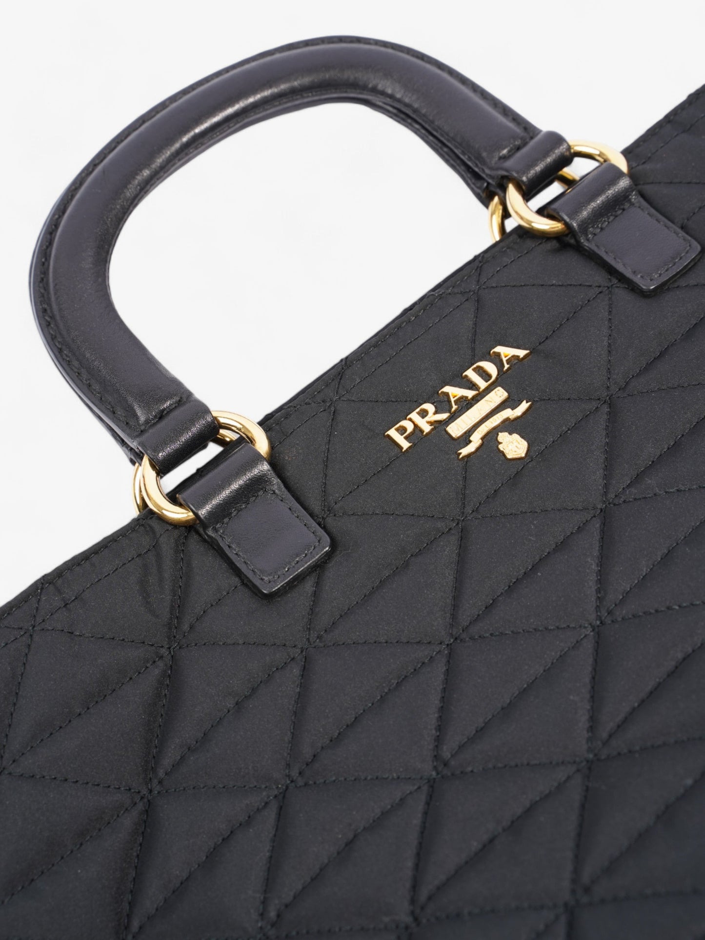 Prada Tessuto Quilted Tote Black Nylon