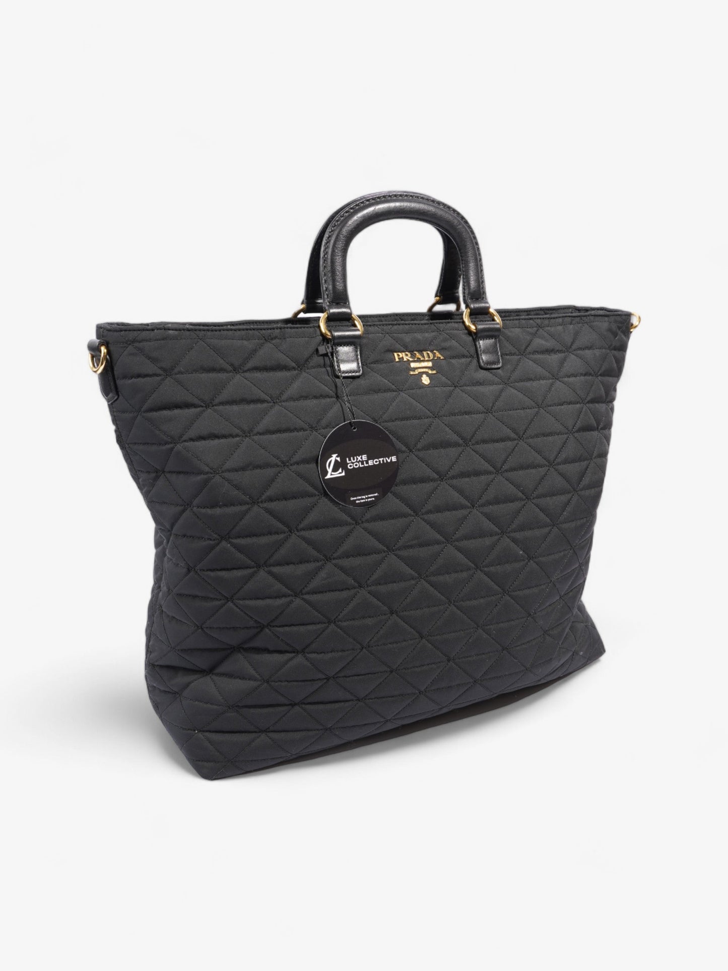 Prada Tessuto Quilted Tote Black Nylon