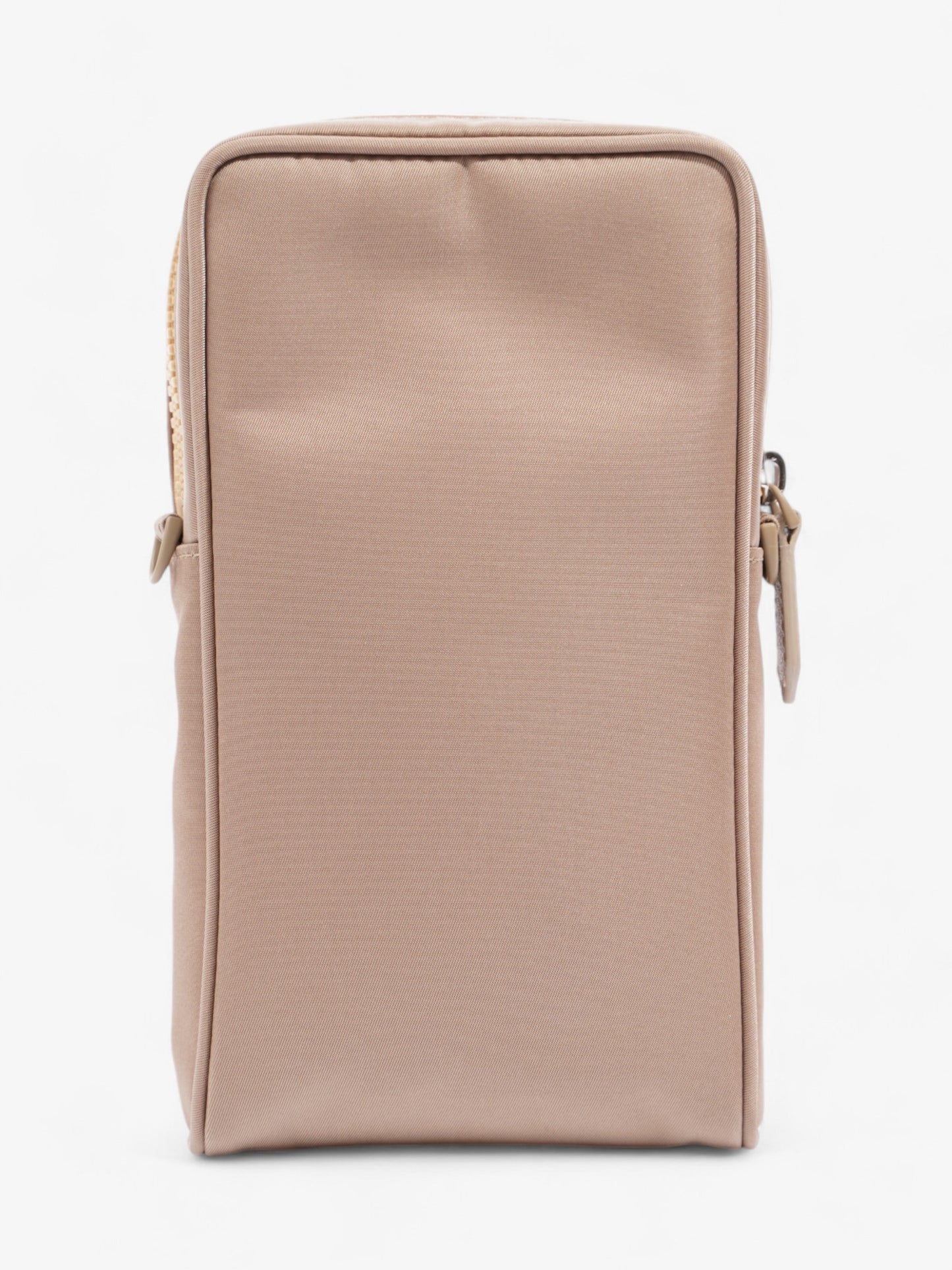 Fendi Logo Plaque Messenger Bag Beige Nylon