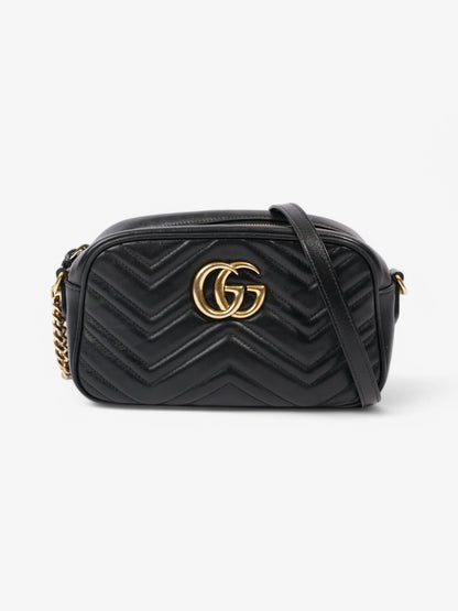 Gucci Marmont Zip Black Matelasse Leather Small