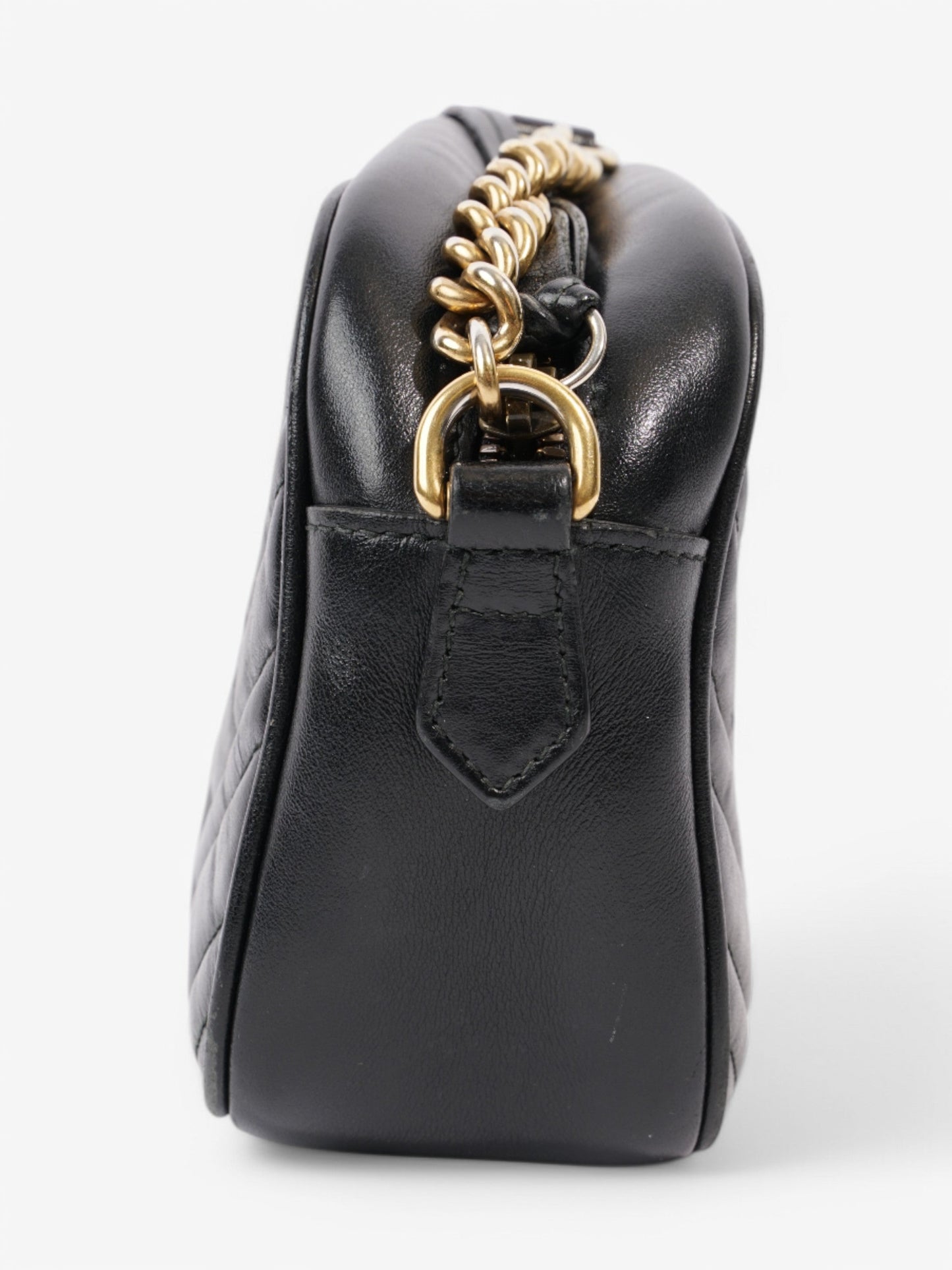 Gucci Marmont Zip Black Matelasse Leather Small