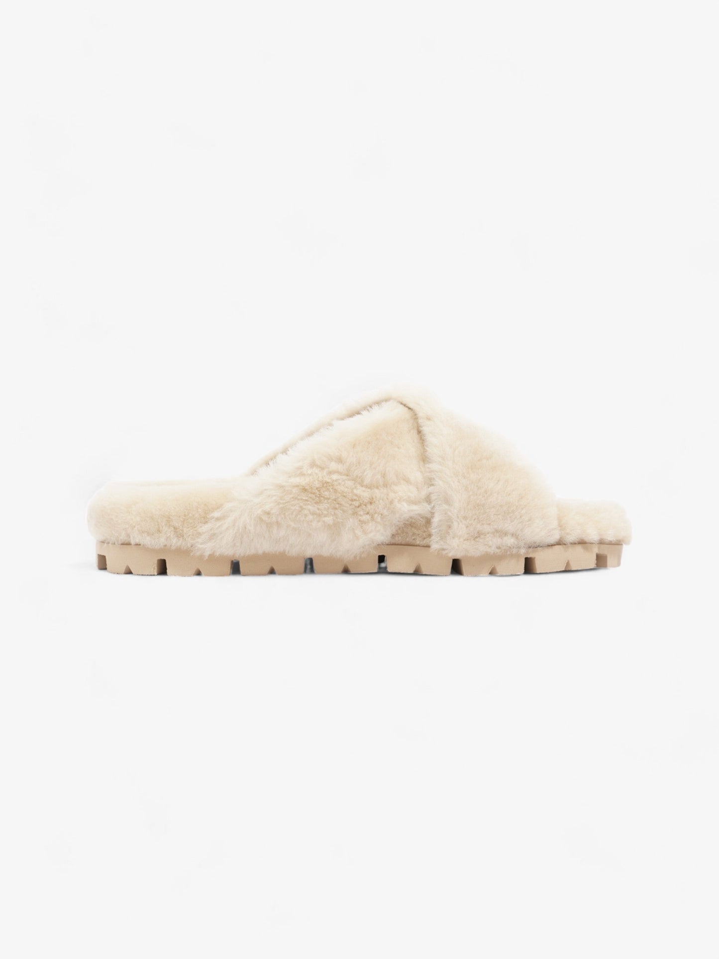 Prada Shearling Sandals Beige Shearling EU 40 UK 7