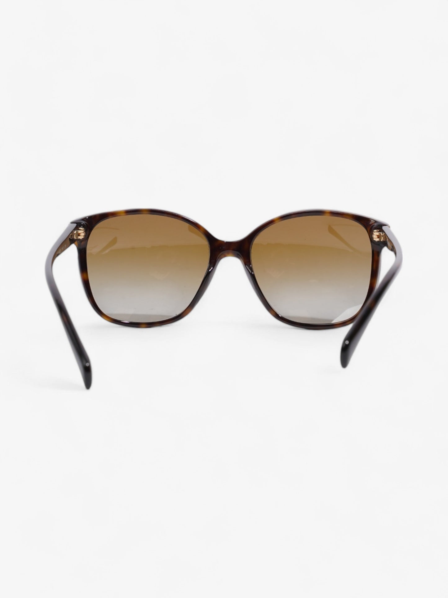 Prada Square Framed Sunglasses Tortoise  / Light Gold Acetate 140mm