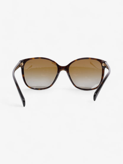 Prada Square Framed Sunglasses Tortoise  / Light Gold Acetate 140mm