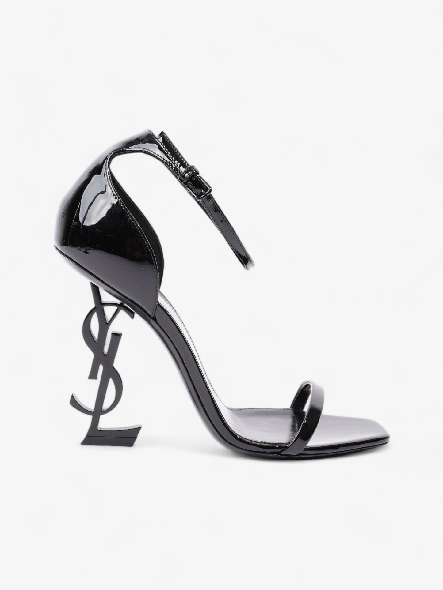 Saint Laurent Opyum 100mm Black Patent Leather EU 38 UK 5