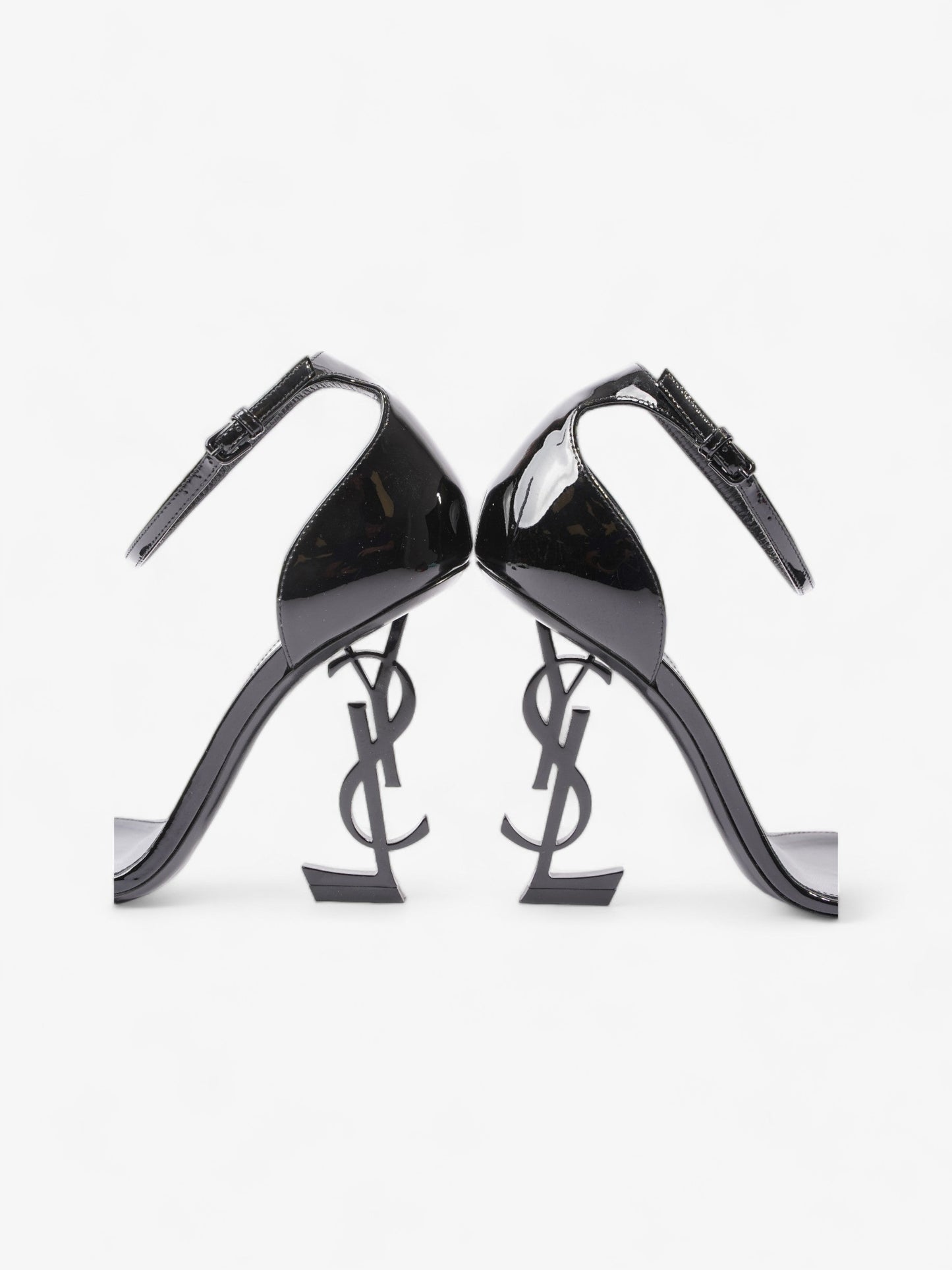 Saint Laurent Opyum 100mm Black Patent Leather EU 38 UK 5