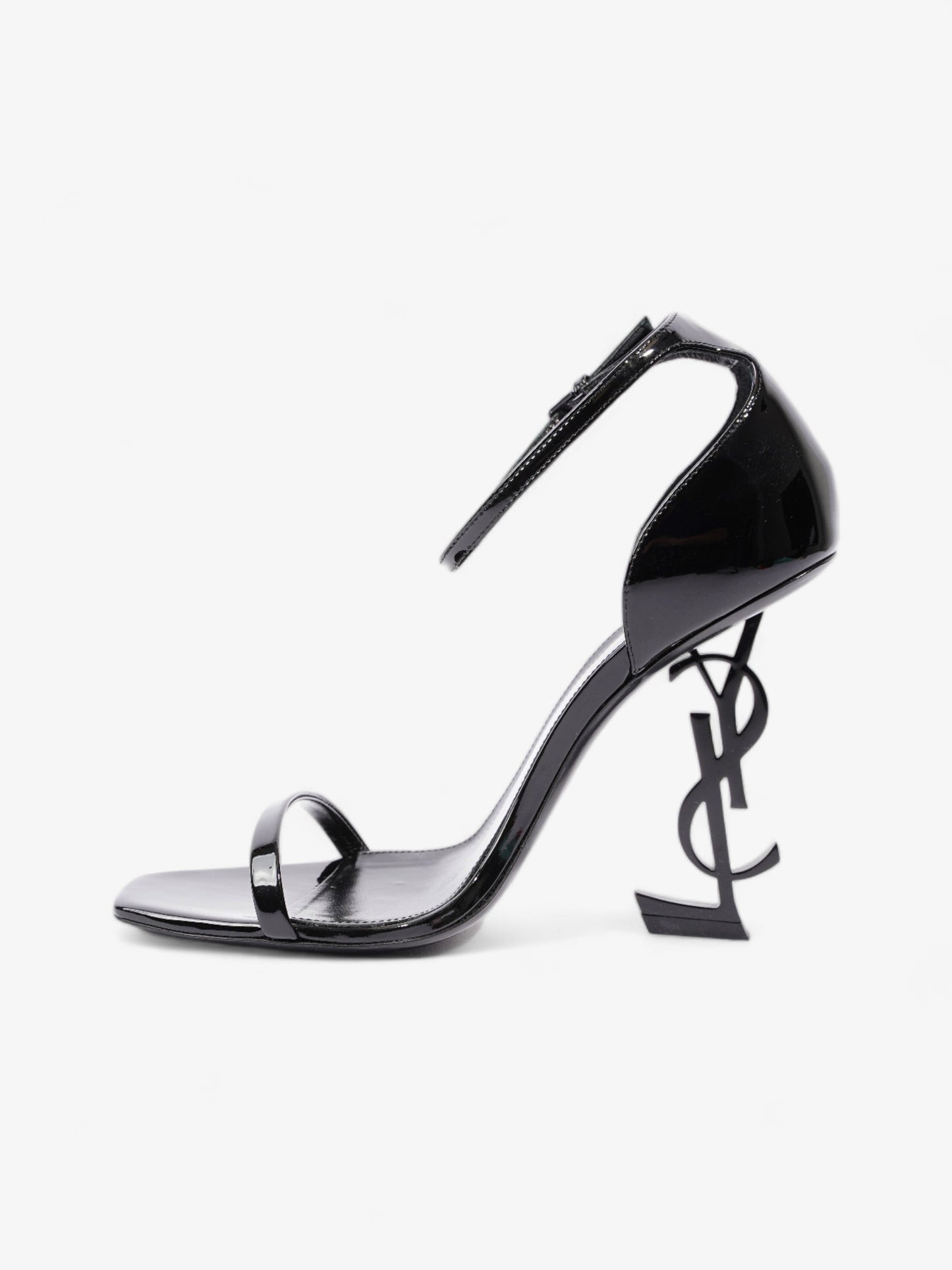 Saint Laurent Opyum 100mm Black Patent Leather EU 38 UK 5